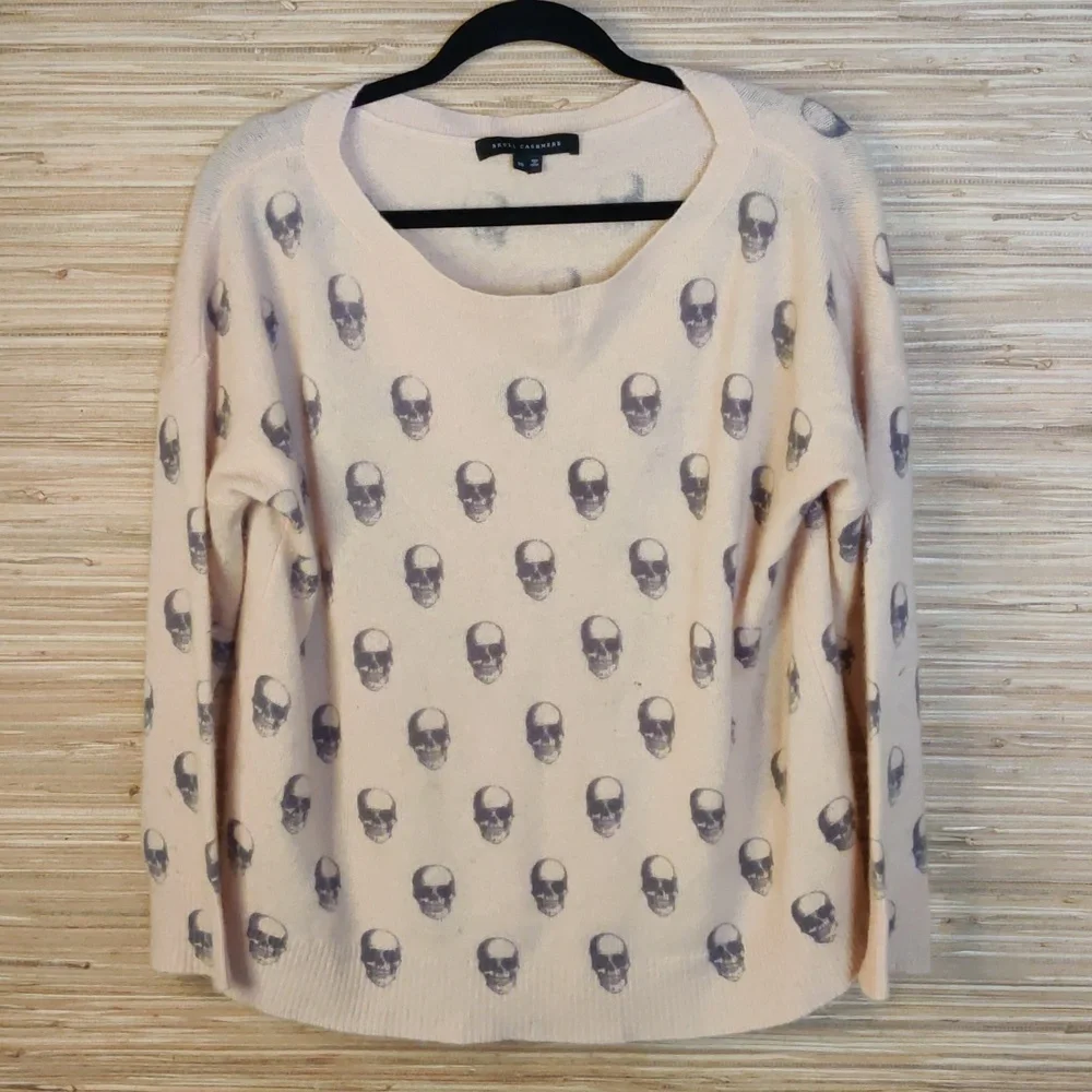 Skull Cashmere Oversized Sweater Size XS